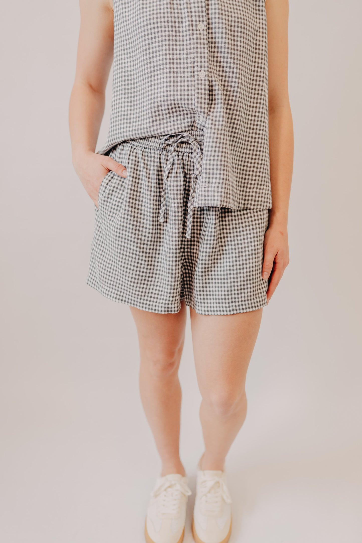 Thread & Supply | Caelis Shorts | Charcoal Gingham