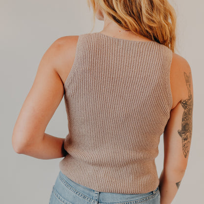 Be Cool | Chunky Knit Vest | Mocha