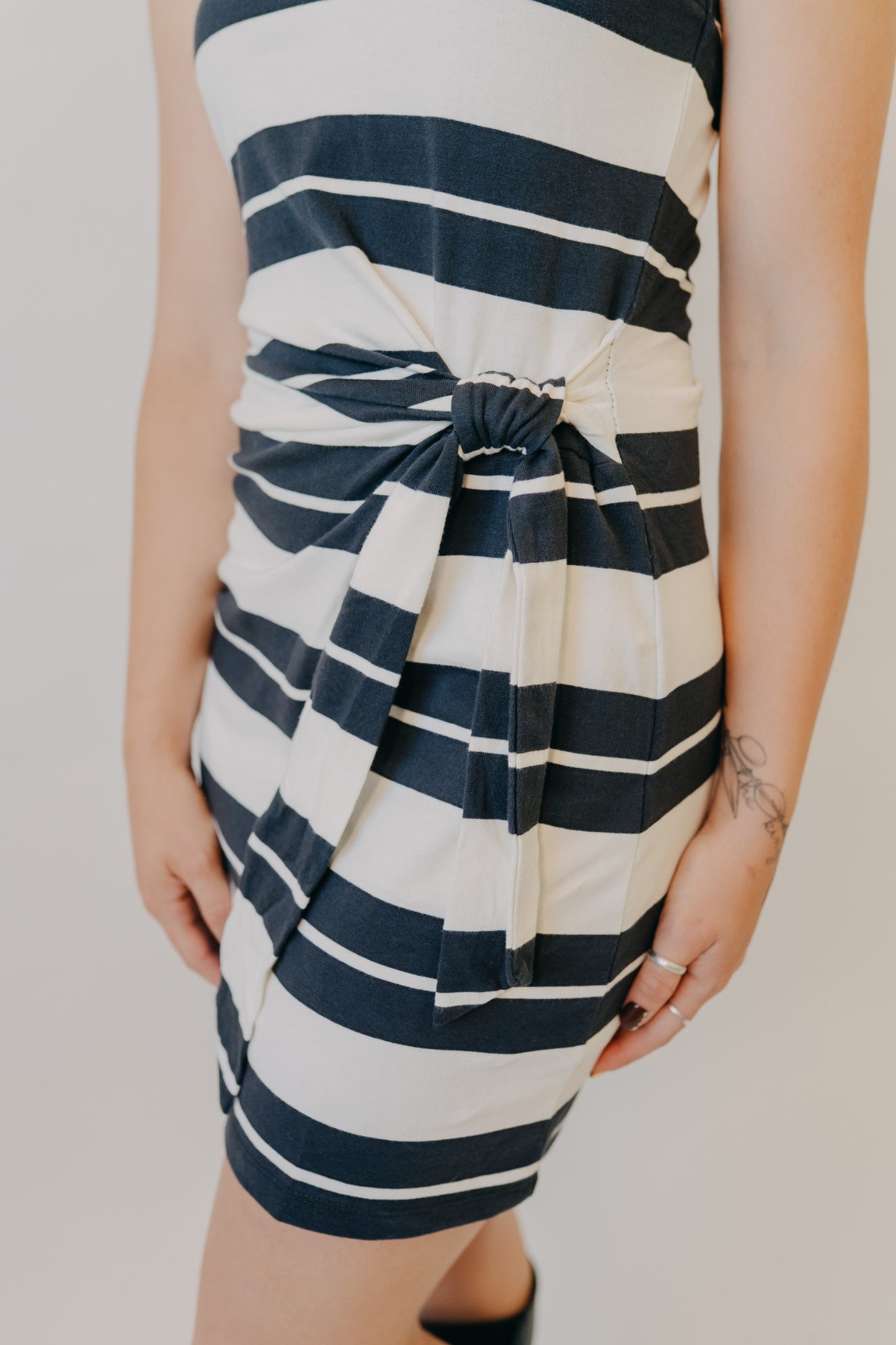 Z Supply | Mattie Striped Mini Dress | Ash Black