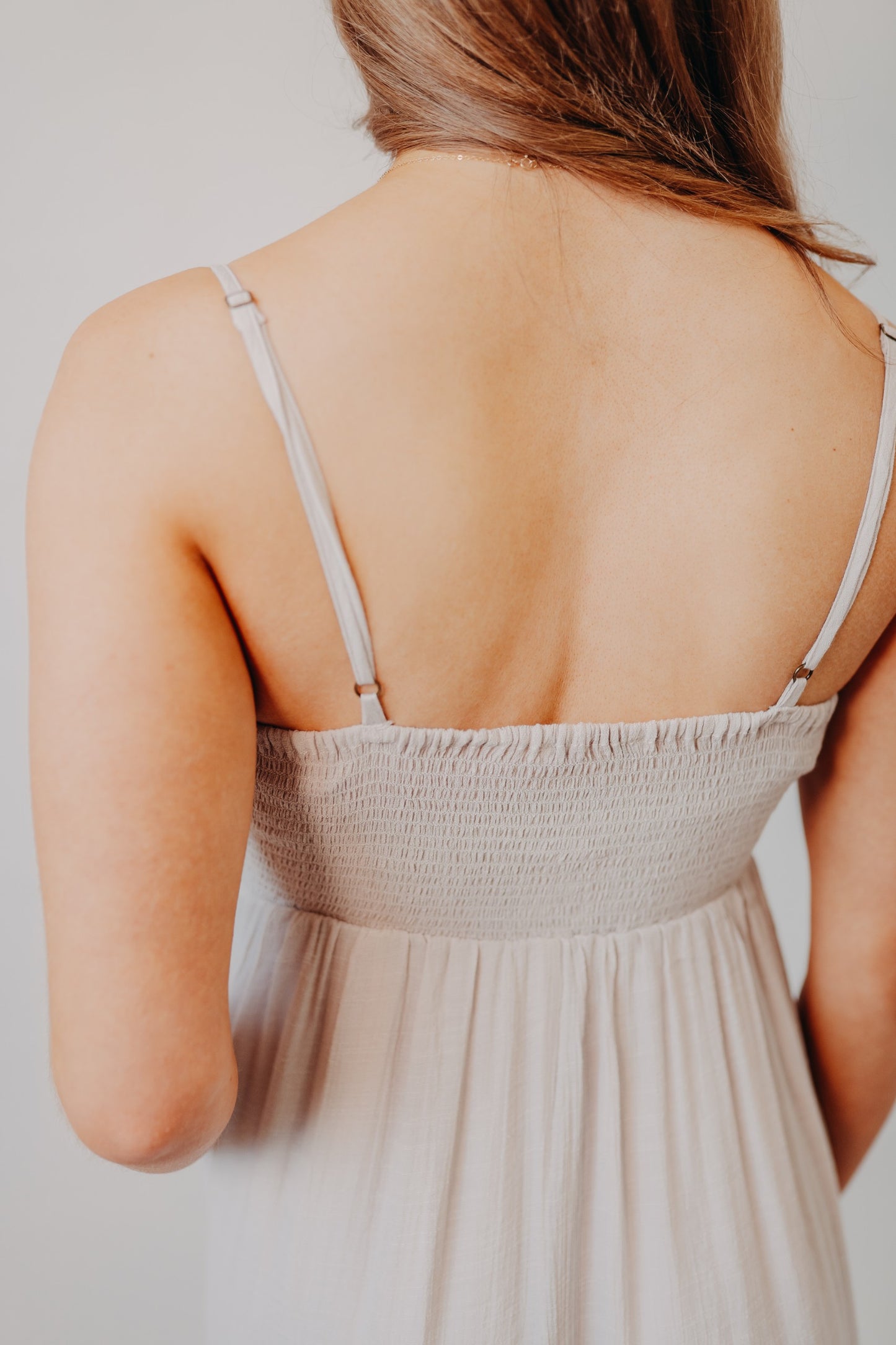 Fun2Fun | Button Detail Maxi Dress | Lt Grey
