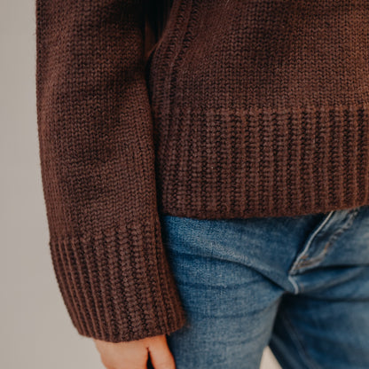 Z Supply | Emerge Funnel Neck Sweater | Chocolate Cherry