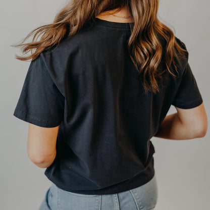 Wishlist | 'Yeehaw' Knit Tee | Charcoal