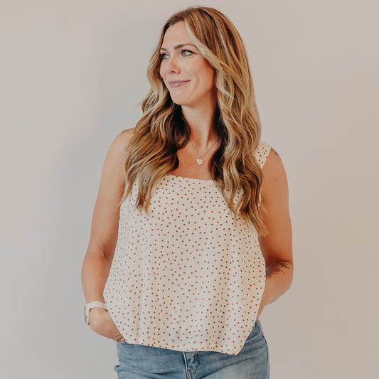 Be Cool | Polka Dot Tank | Natural