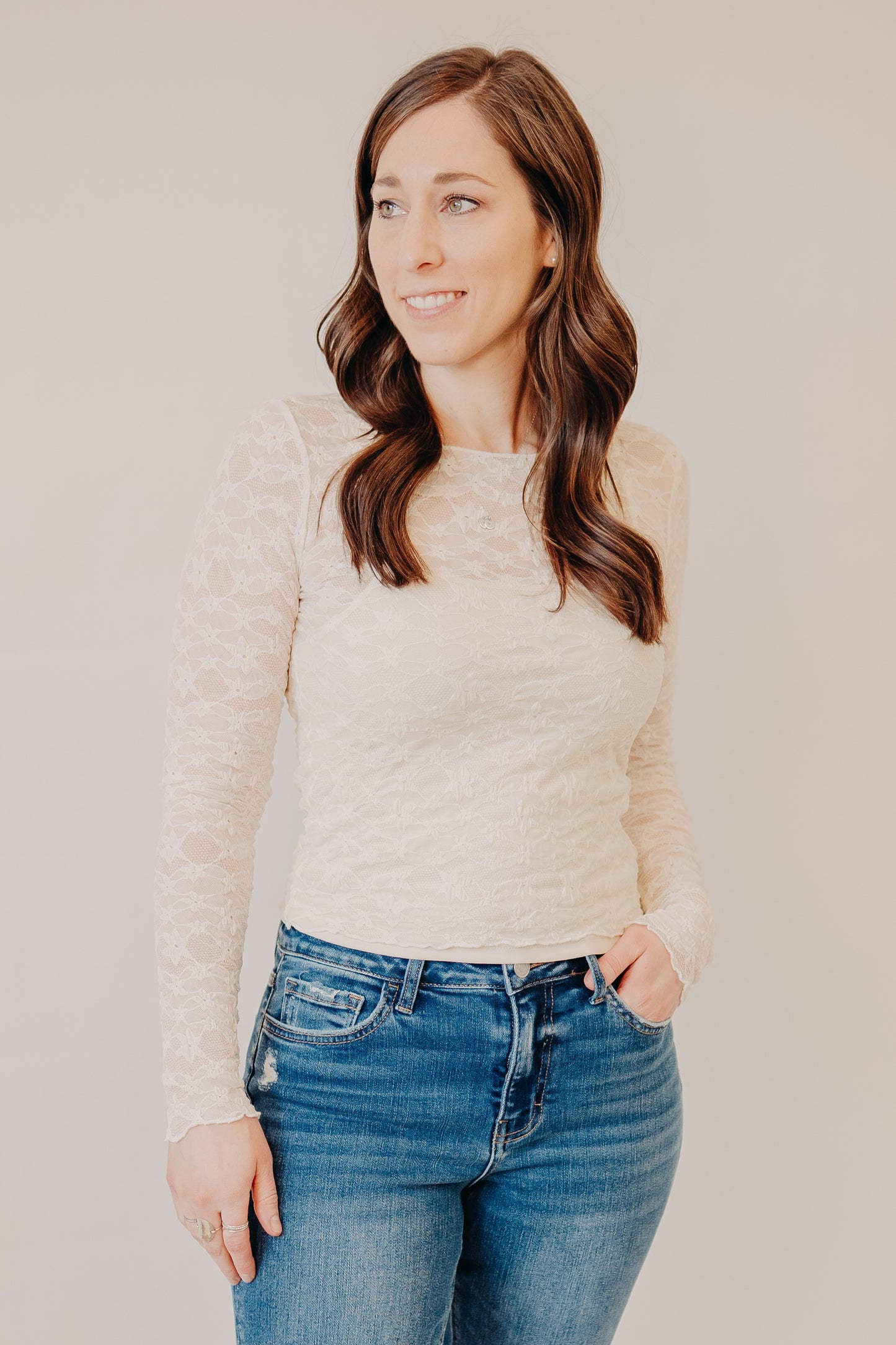 Hem & Thread | Lily Lace Top | Ivory