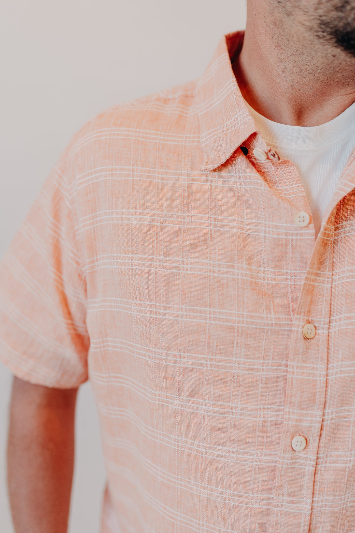 Dkota Grizzly | Nate Slub Yarn Windowpane Top | Firethorn
