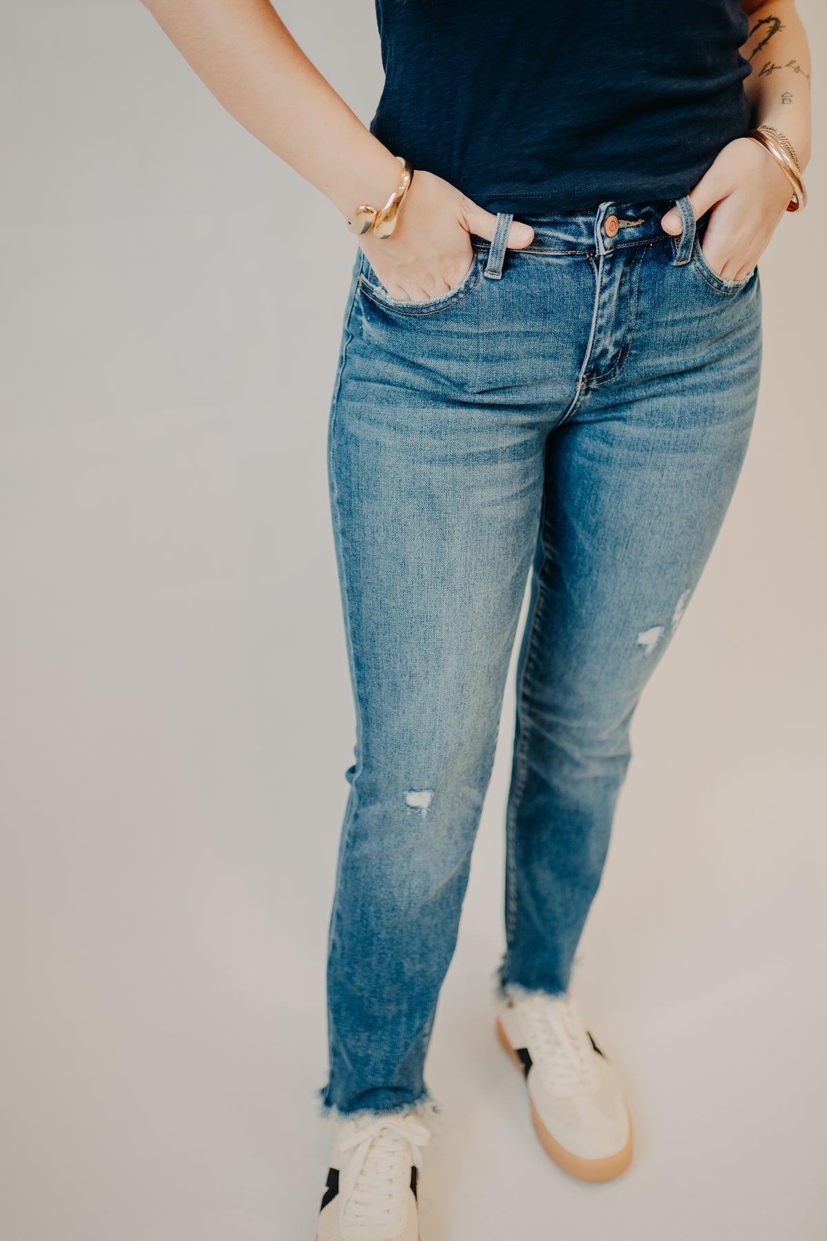 Flying Monkey | Mid Rise Distressed Hem Ankle Boot | Quince