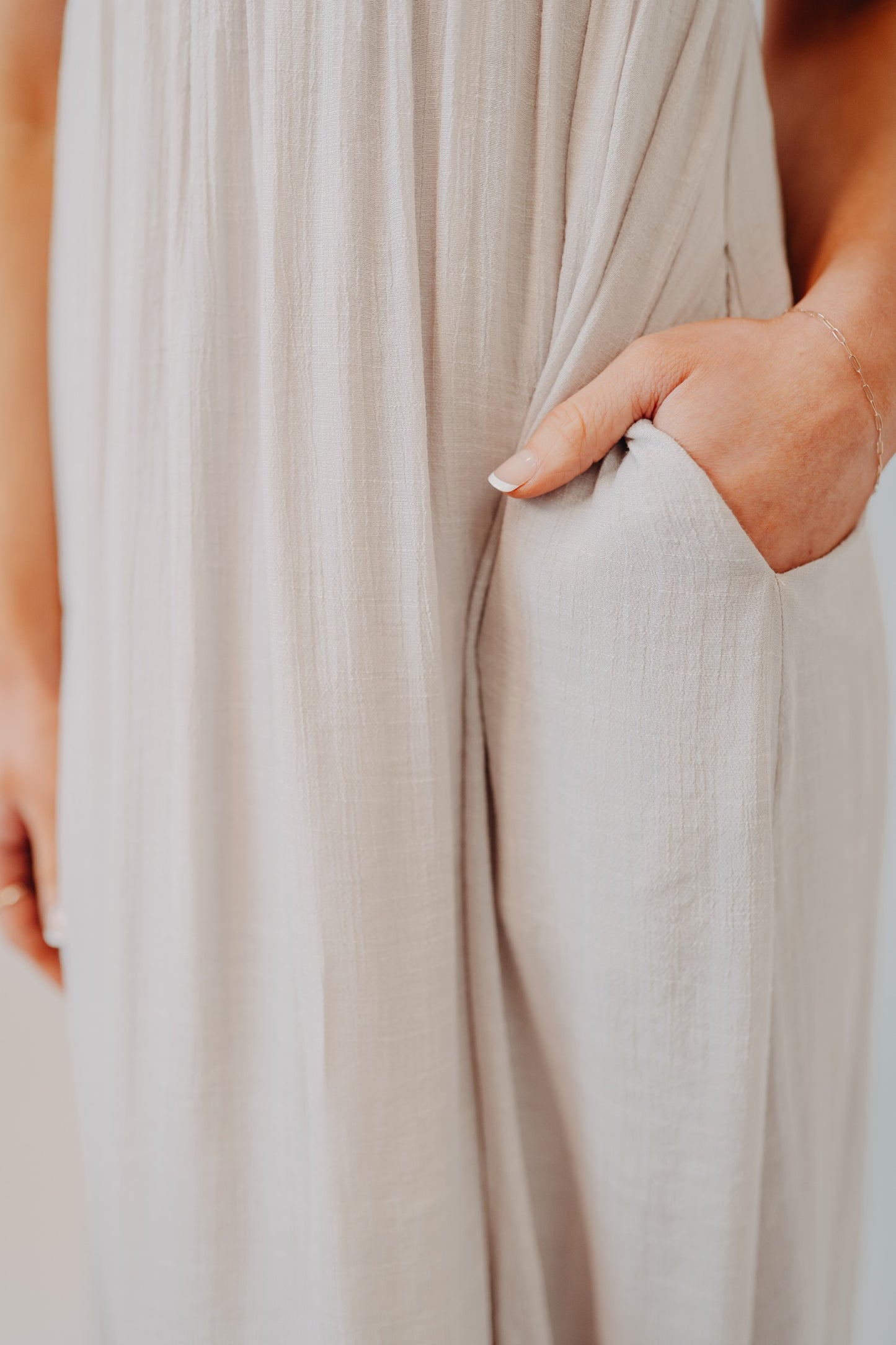 Fun2Fun | Button Detail Maxi Dress | Lt Grey