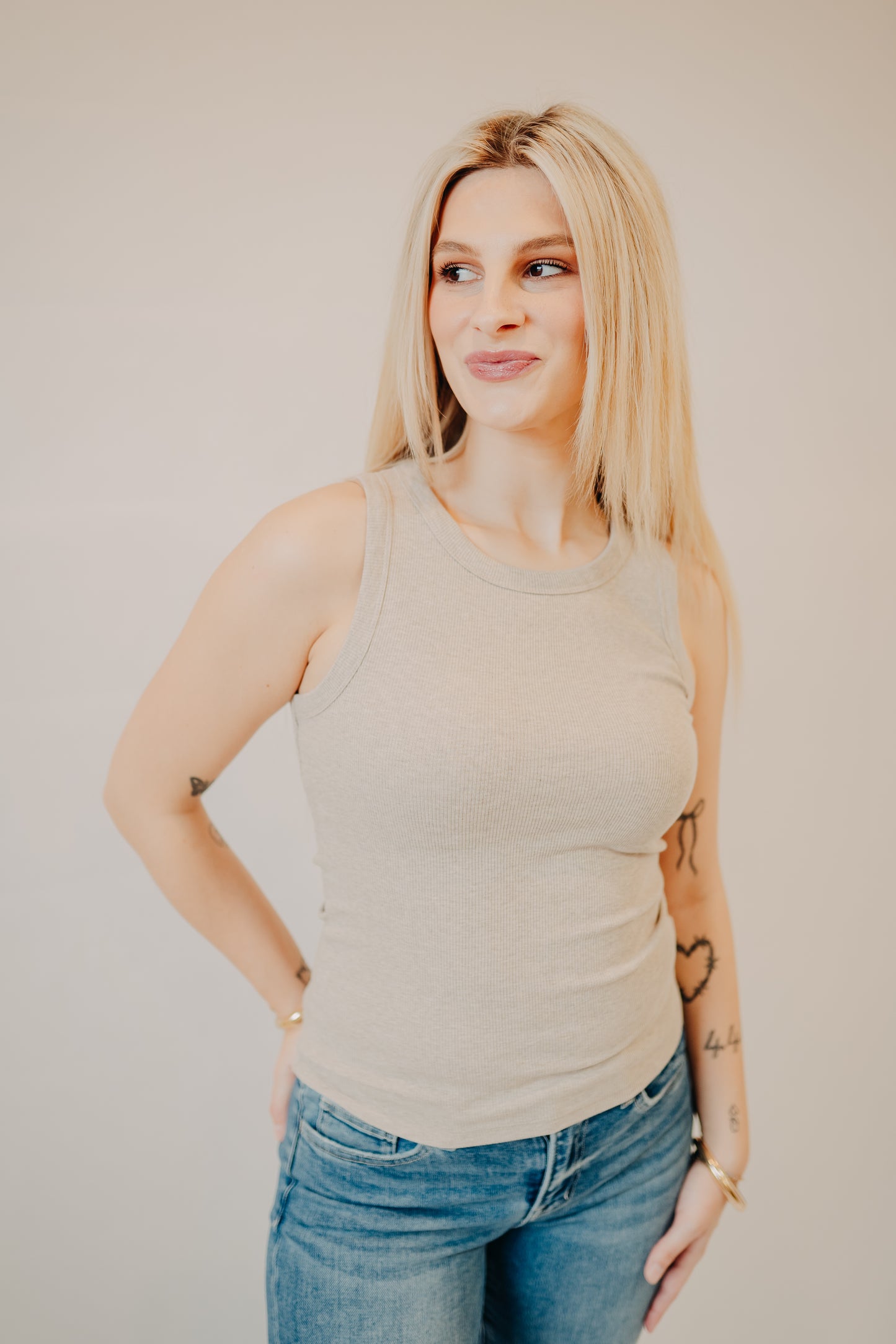 Thread & Supply | Edlin Tank | Taupe Heather