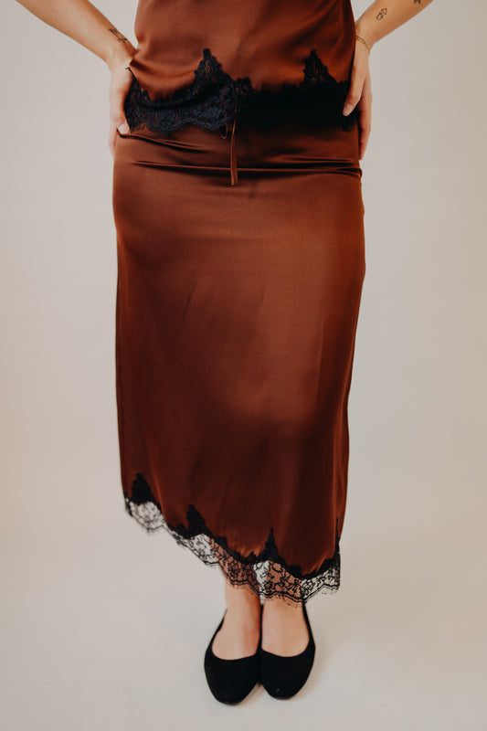 Mod Ref | The Gabrielle Skirt | Brown Black