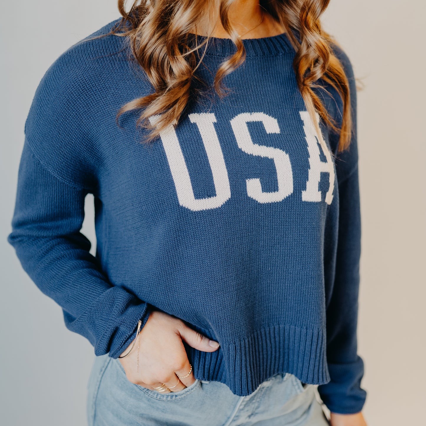 Z Supply | Sienna USA Sweater | Yacht Blue