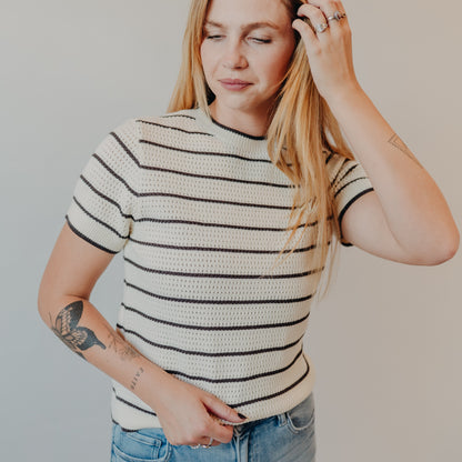 Thread & Supply | Kittie Sweater | Ivory Brown