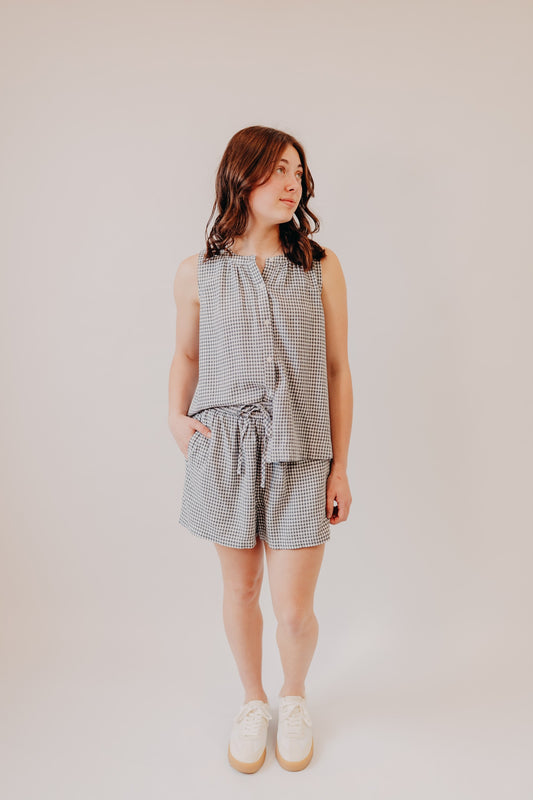 Thread & Supply | Caelis Shorts | Charcoal Gingham