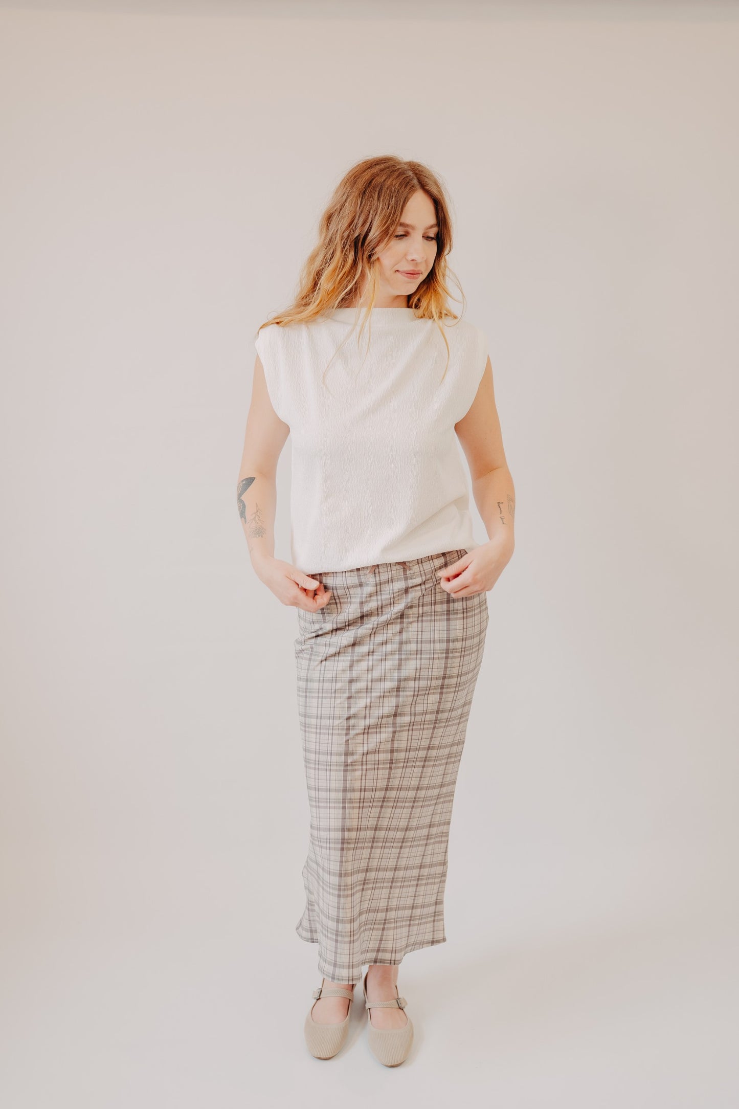 Fun2Fun | Textured Boatneck Knit Top | White