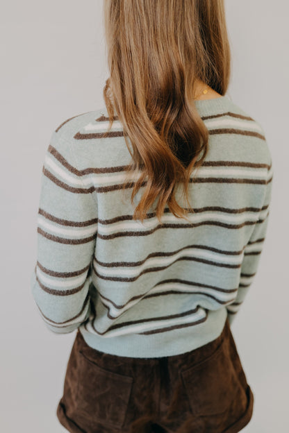 Z Supply | Medina Striped Cardigan | Aqua Cloud