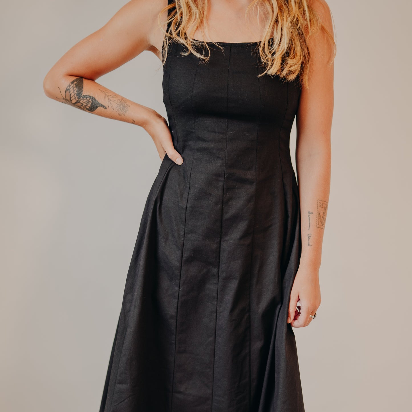 Wishlist | A-Line Midi Dress | Black