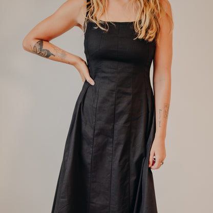 Wishlist | A-Line Midi Dress | Black