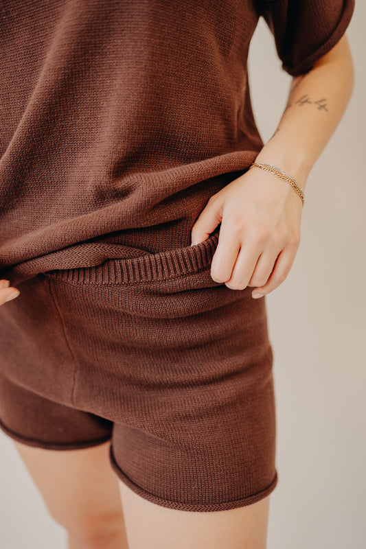 Wishlist | Raw Edge Shorts | Espresso