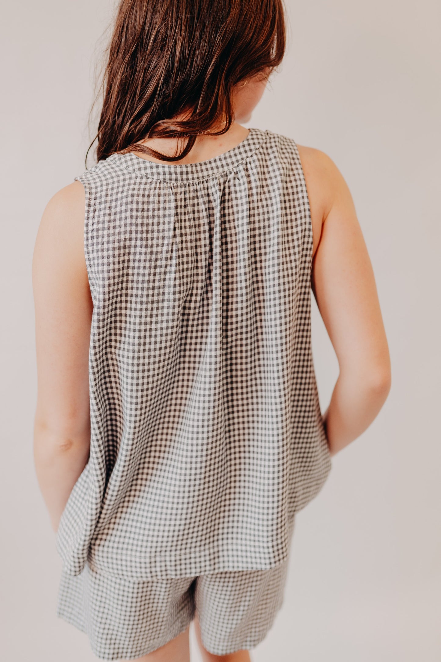Thread & Supply | Caelis Tank | Charcoal Gingham