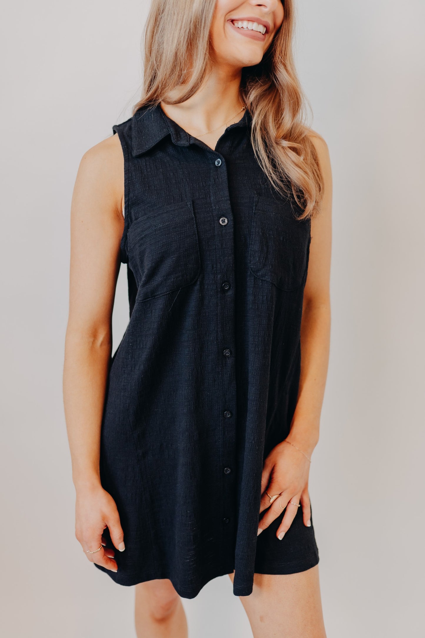 Z Supply | New Light Textured Mini Dress | Black