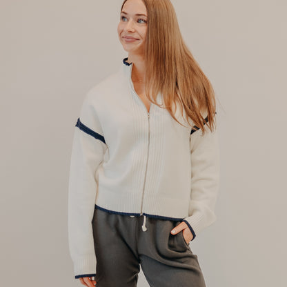 Thread & Supply | Lanette Jacket | Ivory Navy