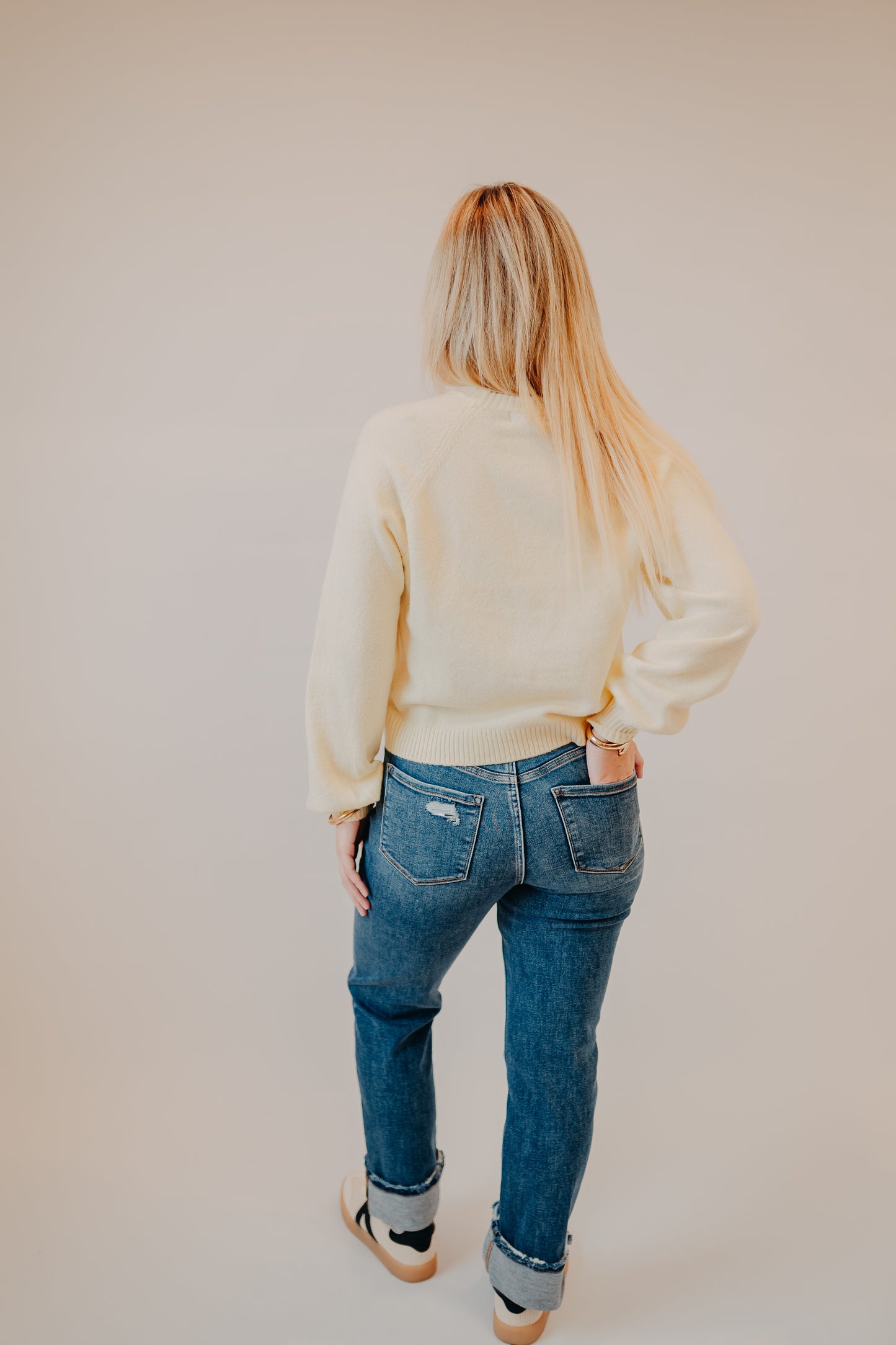 Vervet | High Rise Cuffed Straight | Nico