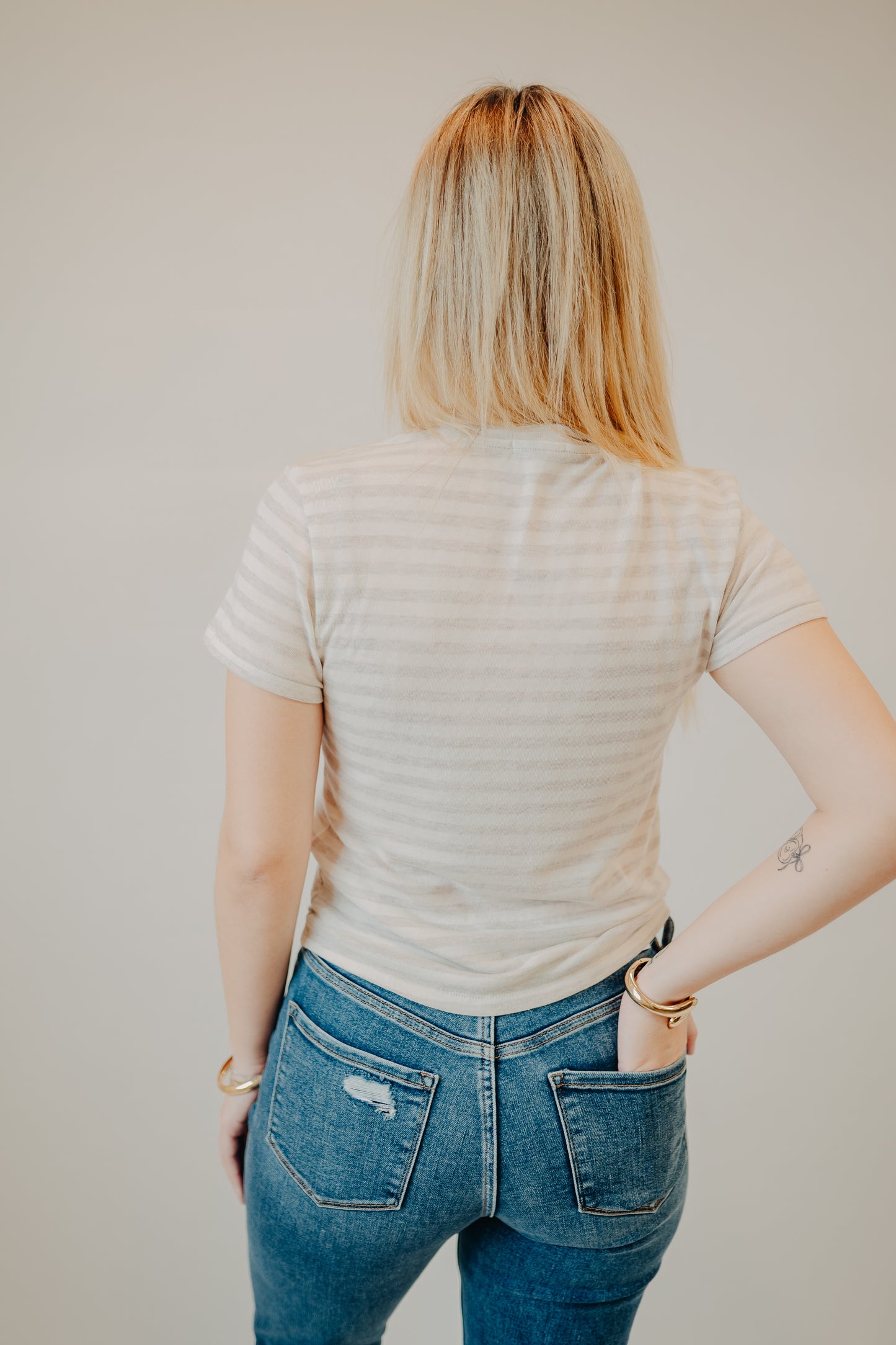 Z Supply | Tourist Striped Tee | Natural Heather