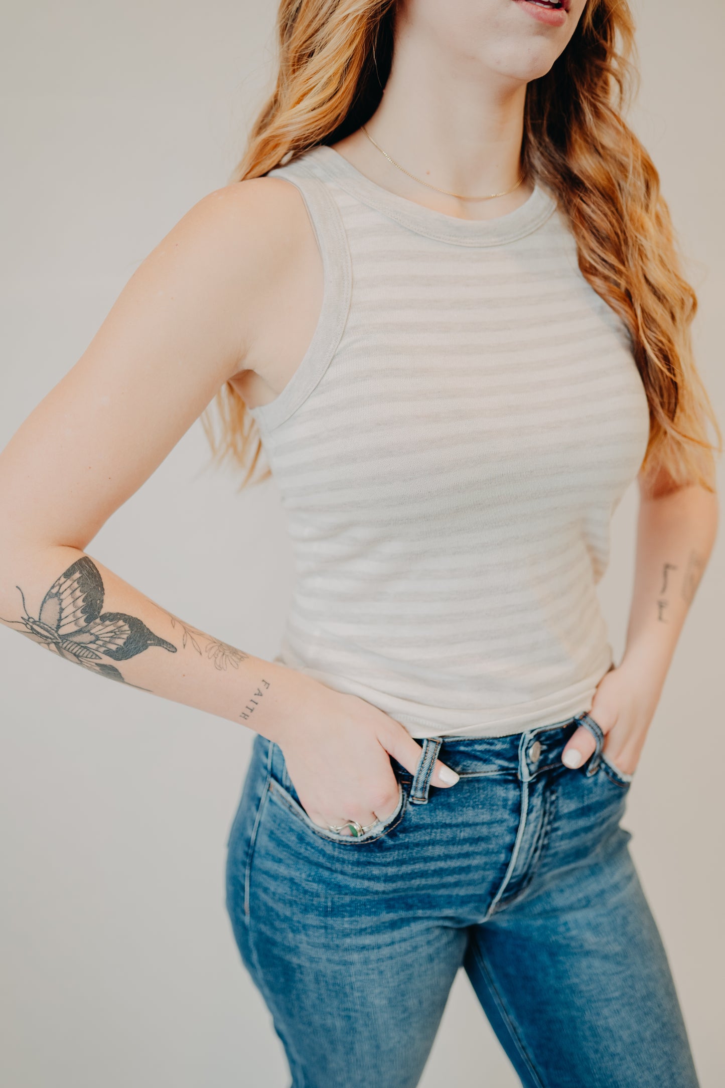Z Supply | Select Striped Tank | Natural Heather