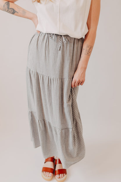 Thread & Supply | Caelis Skirt | Charcoal Gingham