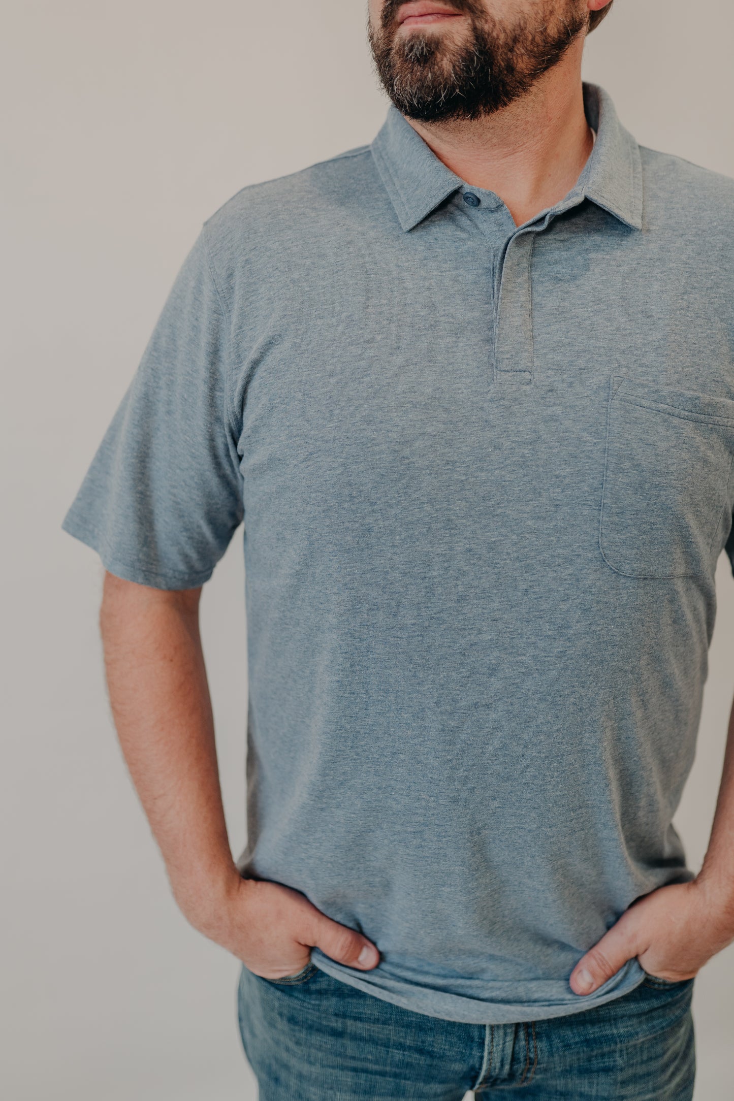 The Normal Brand | Active Puremeso Polo | Lake Blue