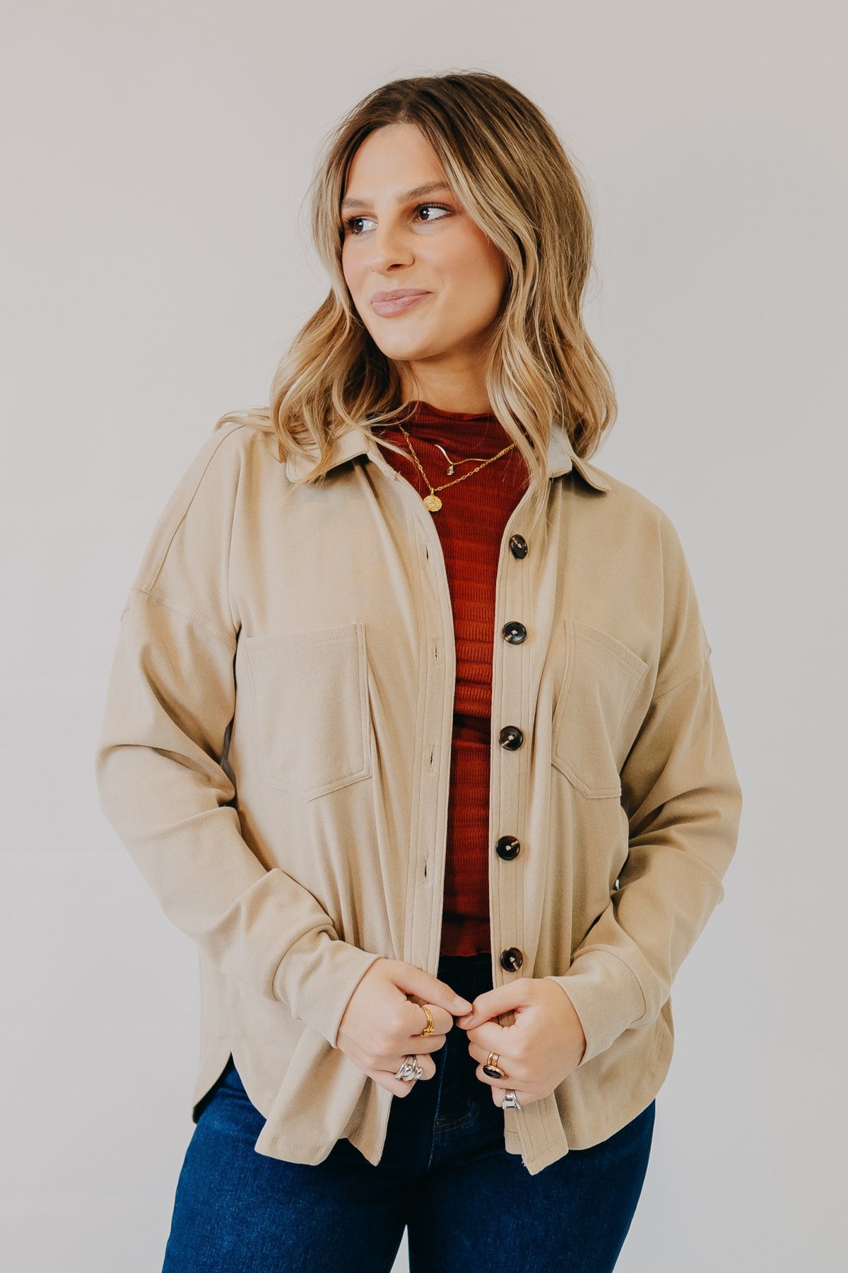 Staccato | Patch Pocket Brushed Top | Sand