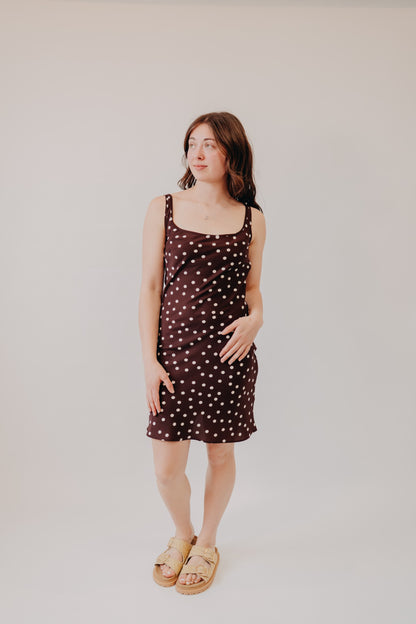 Mod Ref | The Kelly Dress | Brown White