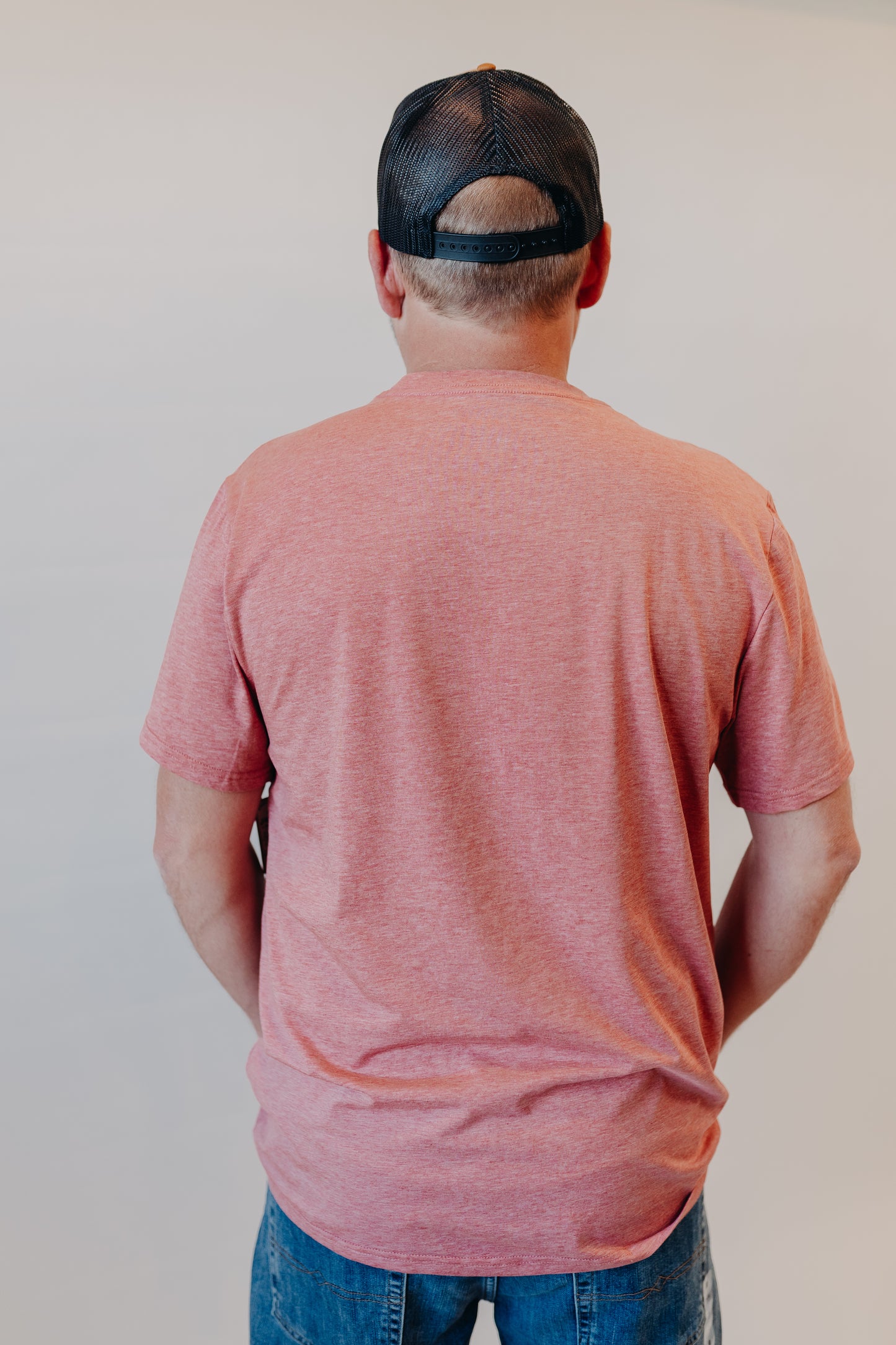 Flag & Anthem | Essential Stretch Crew Tee | Coral Heather
