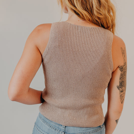 Be Cool | Chunky Knit Vest | Mocha