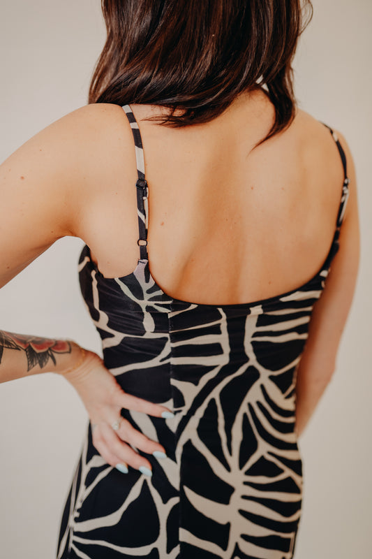 Z Supply | Charisma Tova Palm Midi Dress | Black