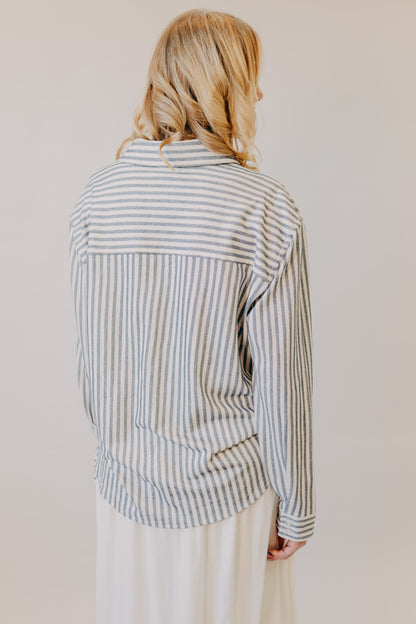 Z Supply | Reese Button Up Stripe Top | Eclipse
