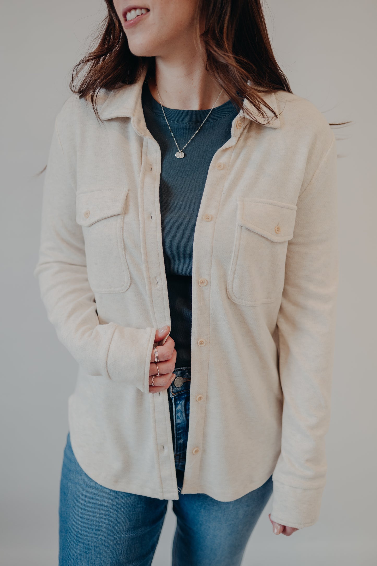 Thread & Supply | Cassian Shirt | Heather Oatmeal