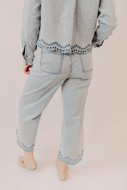 Thread & Supply | Morwenna Pants | Medium Blue Wash