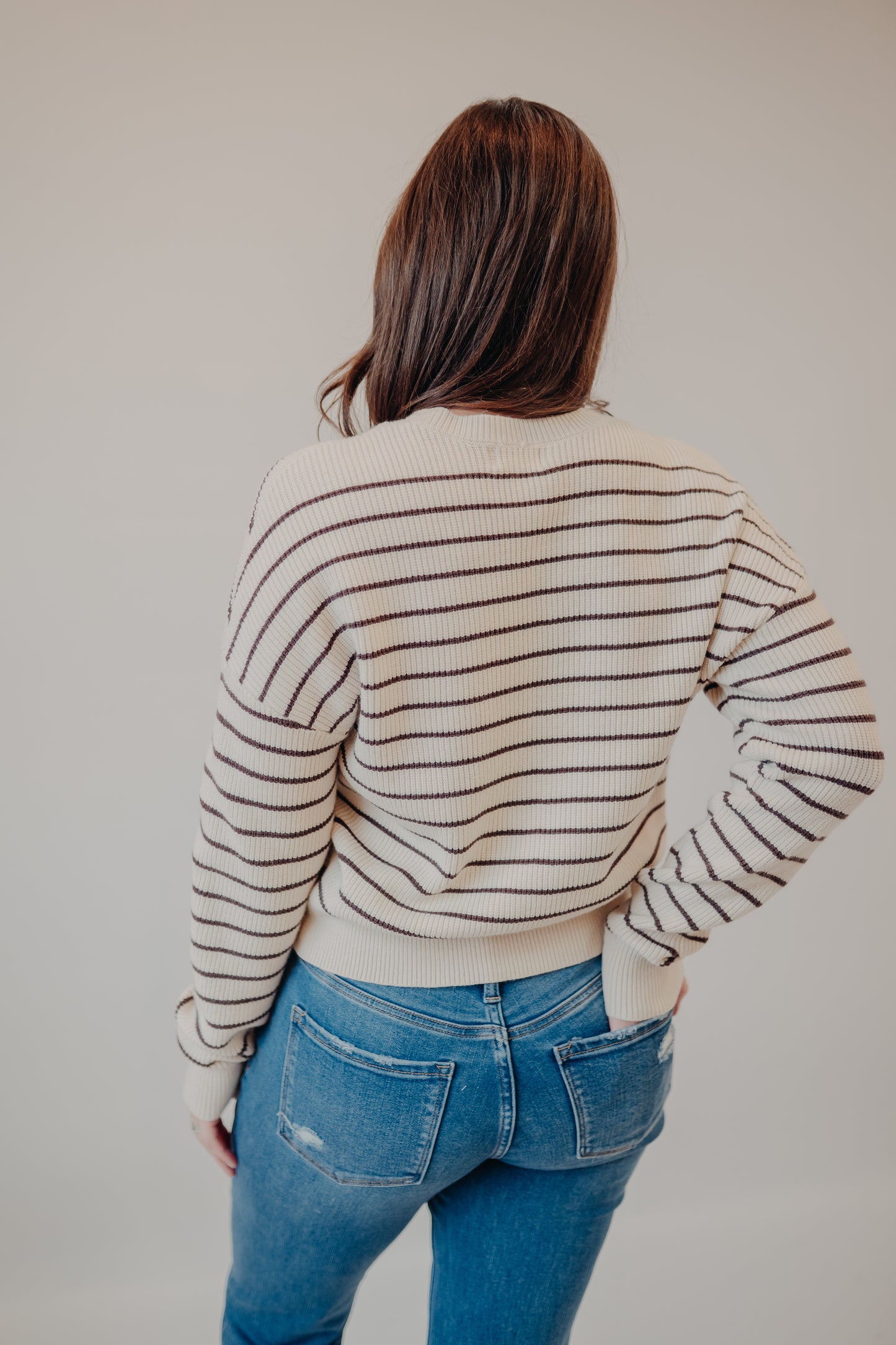 Thread & Supply | Ely Sweater | Cream Chocolate