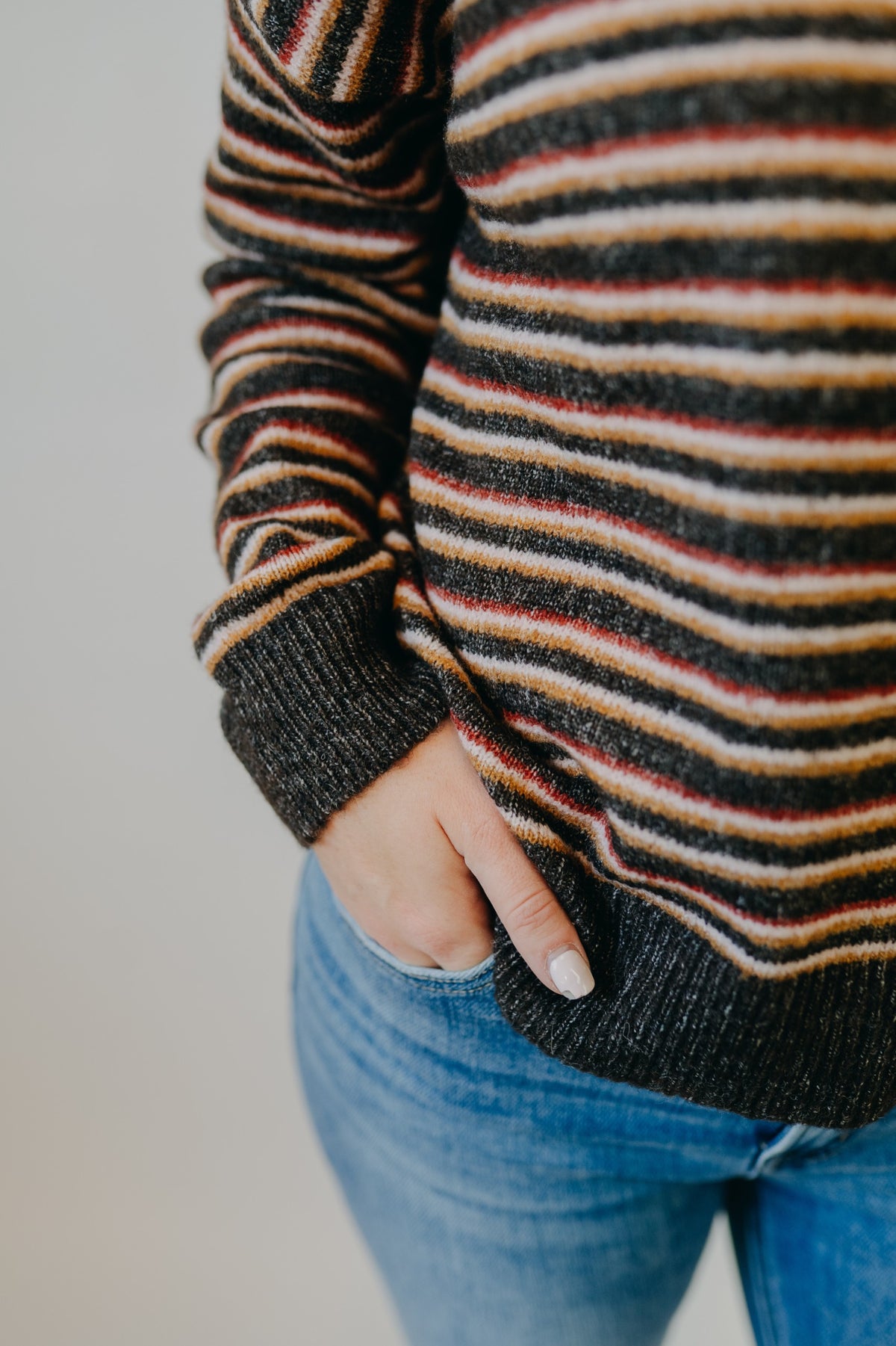 By Together | Briar Striped Sweater | Chocolate