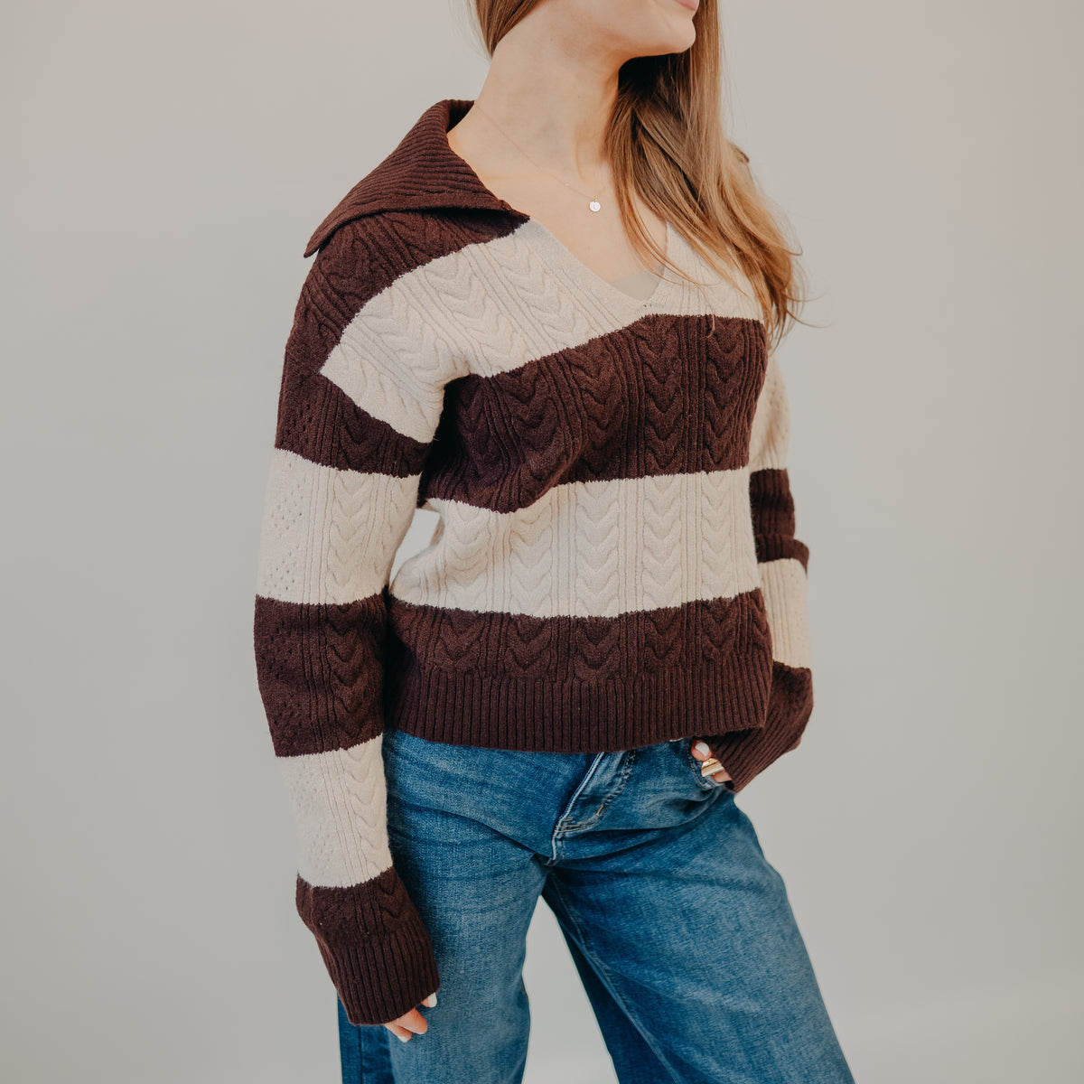 Thread & Supply | Paula Sweater | Beige Brown
