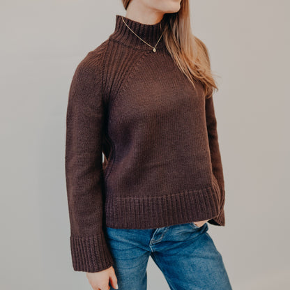 Z Supply | Emerge Funnel Neck Sweater | Chocolate Cherry