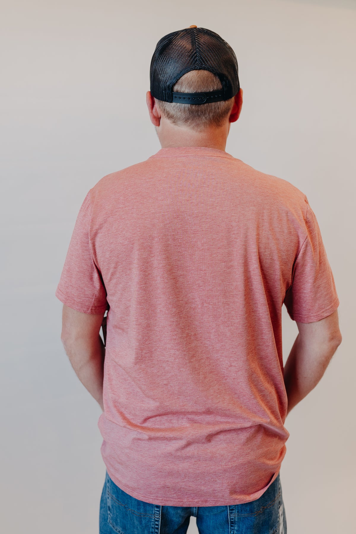 Flag & Anthem | Essential Stretch Crew Tee | Coral Heather