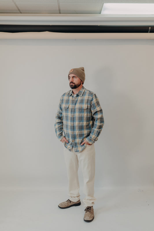 The Normal Brand | Mountain Overshirt | Vintage Blue Plaid