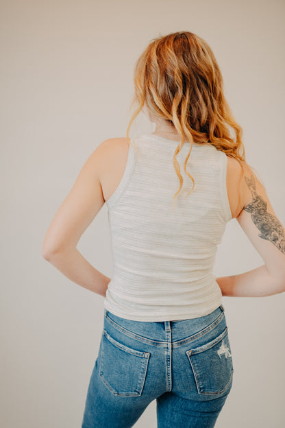 Thread & Supply | Ellen Tank | Heather Gray Gold