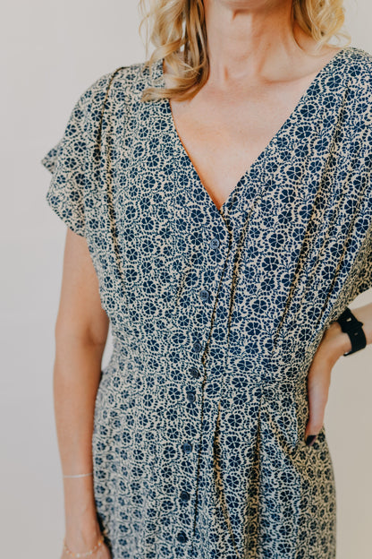 Z Supply | Sanna Iris Floral Midi Dress | Eclipse