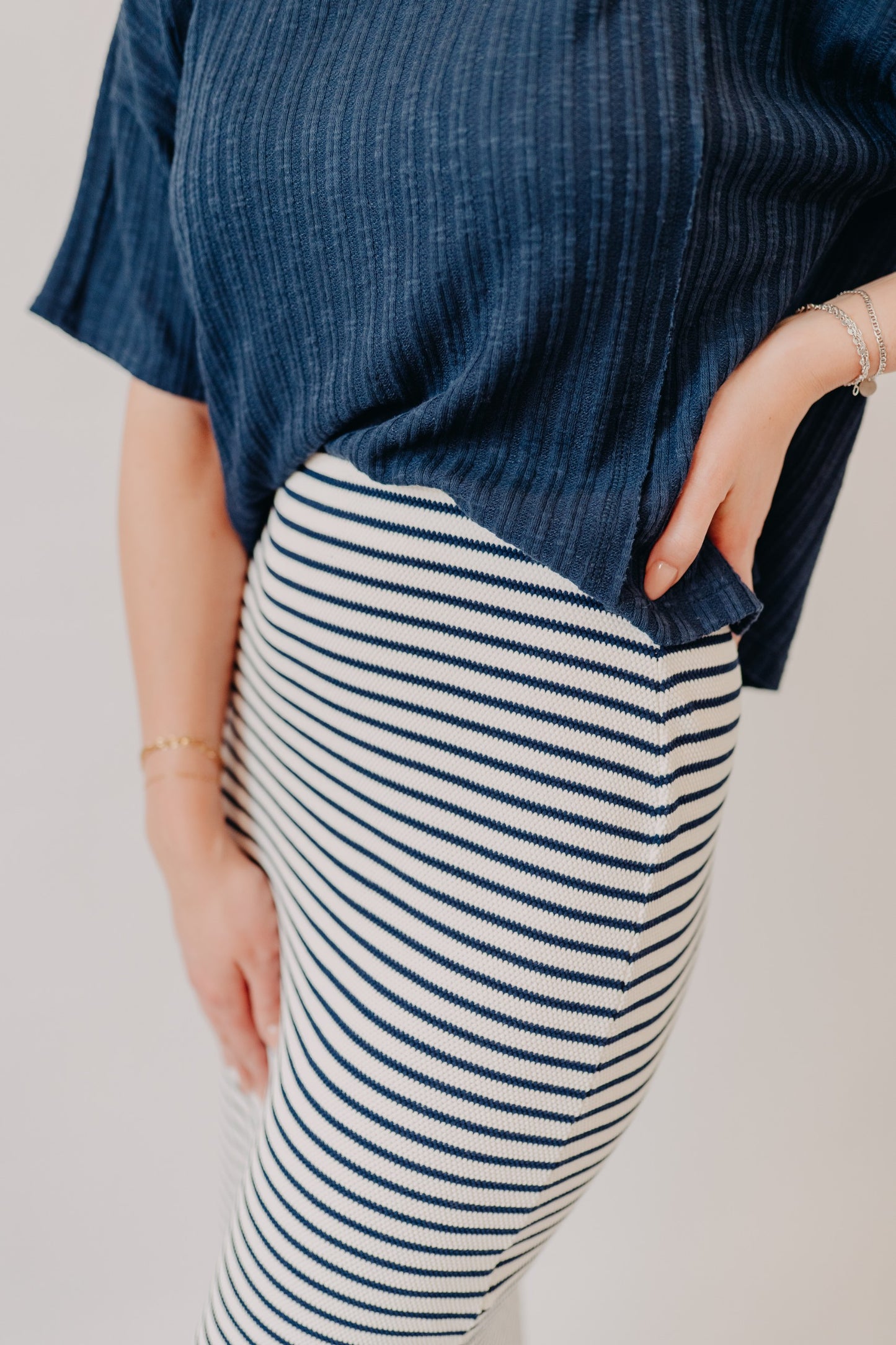 Z Supply | Ainslie Stripe Midi Skirt | Eclipse