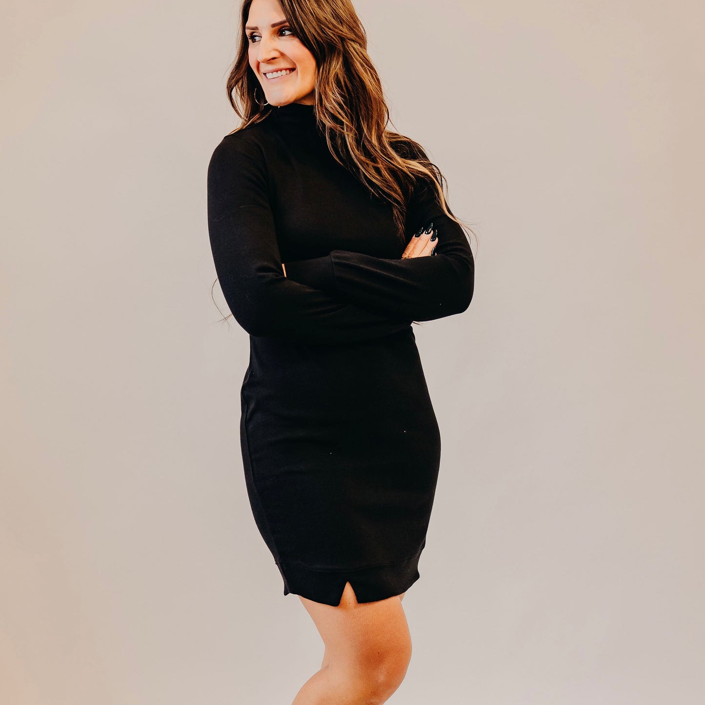 The Normal Brand | Mock Neck Dress | Black