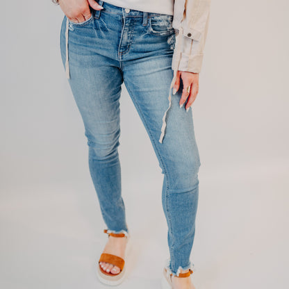 Flying Monkey | High Rise Ankle Skinny | Twilling