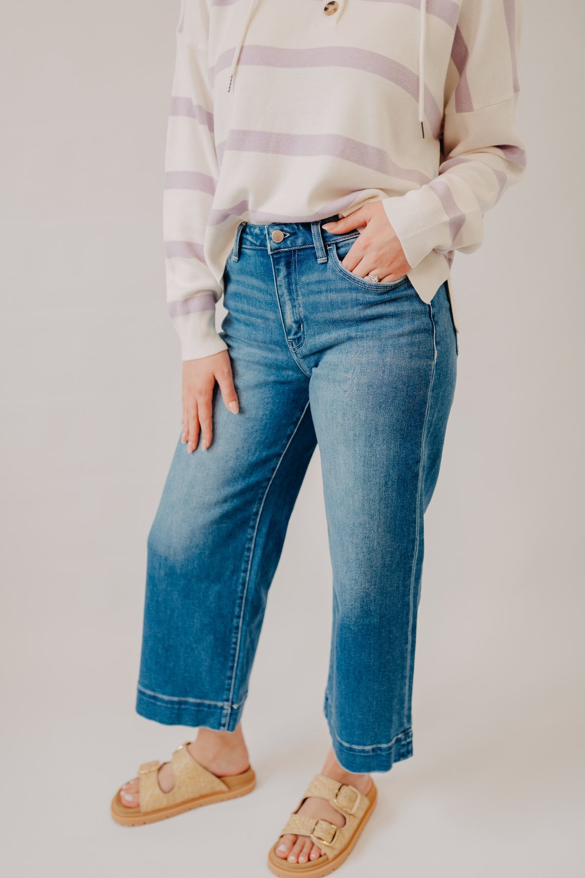 Flying Monkey | High Rise Crop Wide Trouser | Let It Rain