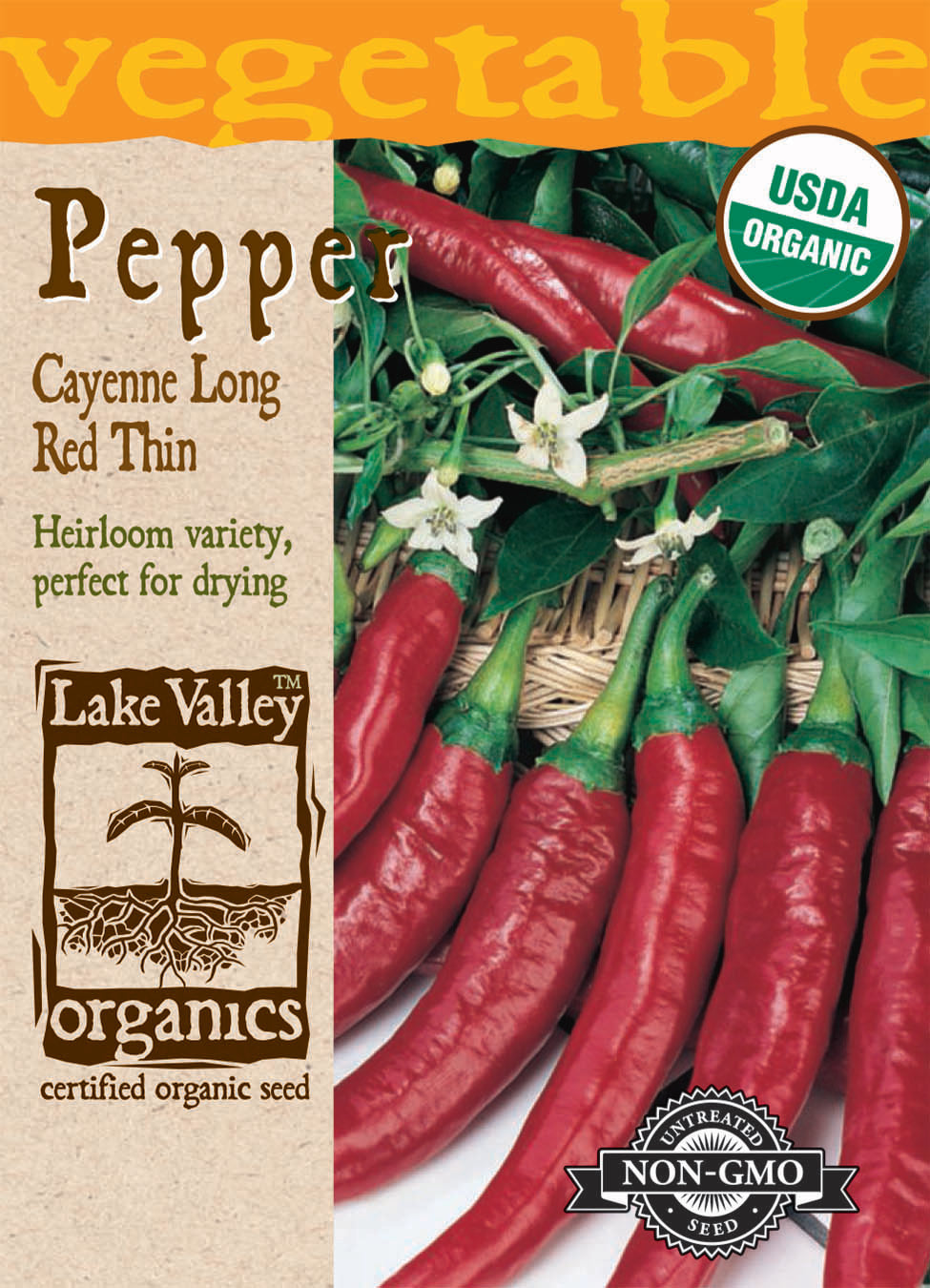 Pepper Hot Cayenne Red Organic LV